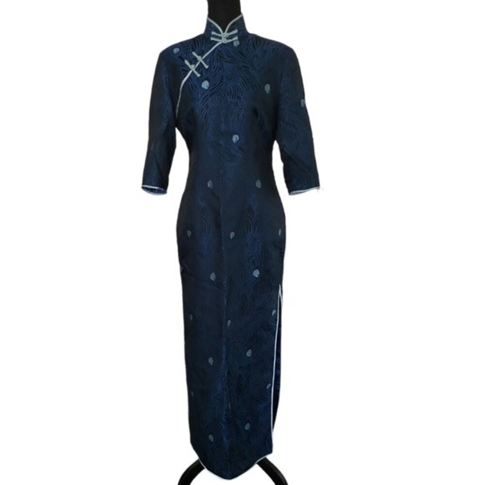 EUC women's cheongsam Qipao, evening/party maxi dress,  S, Blue